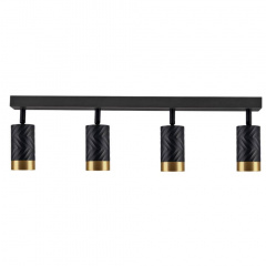 Спот Polux Arras 5.5x59.5x16.5 см Чорно-золотистий (Pol323569) Київ
