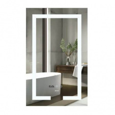 Дзеркало Mixxus Hard MR06-50x80-CASE LED Touch, Anti-fog, димер, рег. яскравості, годинник (MI6657)