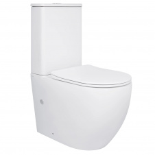 Унітаз-компакт підлоговий Qtap Robin Ultra Quiet безобідковий з сидінням Soft-close (QT13226089AW)