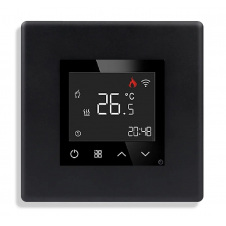 Термостат з WiFi керуванням 1DAL для теплої підлоги сенсорний чорний (P86-TRWF.BL)