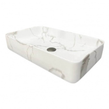 Раковина VBI Triest Marble білий VBI-012711