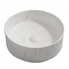 Раковина накладна Mixxus Premium Wave-0102 Marble 370x370x130 мм (MP6528)