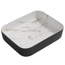 Раковина накладна Mixxus Premium Diverse-0110 Marble-Black 500x390x130 мм (MP6517)