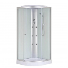 Душовий бокс з гідромасажем Mixxus STRONG SBH02-90x90x215-FB Satin низкий поддон (MI6890)