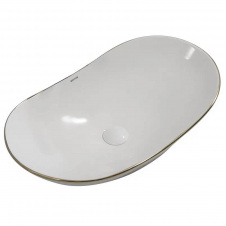 Раковина накладна Mixxus Premium Wave-0105 Edge GOLD 620x360x160 мм (MP6557)