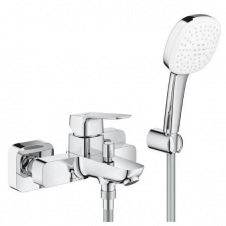 Фото - Змішувач для ванни Grohe Cubeo з душовим набором хром (1018140000) Змішувач для ванни Grohe Cubeo з душовим набором хром (1018140000)