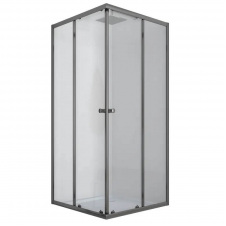 Душова кабіна без піддону Mixxus Cubik SC01-90x90x185-TR Графіт (MI6907)
