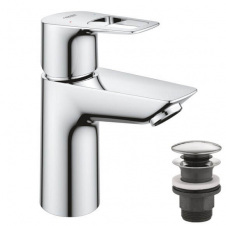 Фото - Змішувач для раковини Grohe BauLoop New S-Size + нажимний донний клапан Змішувач для раковини Grohe BauLoop New S-Size + нажимний донний клапан