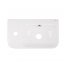 Раковина підвісна Qtap Tern 450х250х158 крило зліва білий (QT1711H02RW)