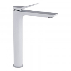 Змішувач для раковини Qtap Presto високий Chrome/White (QTPRE269CRW45577) Дніпрорудне