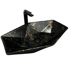 Раковина VBI Venezia Marble чорний матовий VBI-012406 Кушугум