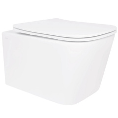 Унітаз підвісний Qtap Crow Ultra Quiet безобідковий з сидінням Soft-close (QT05335172W) Боярка