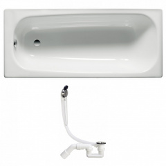 Ванна сталева Roca Contesa 170x70 без ніжок, з сифоном Viega Simplex Новомосковськ