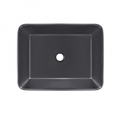 Раковина-чаша накладна Qtap Tern 480х370х135 чорний матовий (QT176069MB) Городок