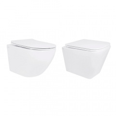 Комплект: Унітаз підвісний Qtap Jay Ultra Quiet + Qtap Tern Ultra Quiet (QT07335177W47924) Біла Церква
