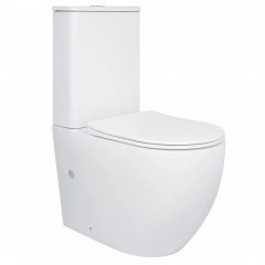 Унітаз-компакт підлоговий Qtap Robin Ultra Quiet безобідковий з сидінням Soft-close (QT13226089AW) Черкаси