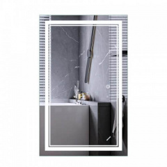 Дзеркало Mixxus Premium Quadro MR20-50x80-Reverse LED Touch, Anti-fog, димер (MP6620) Ізюм