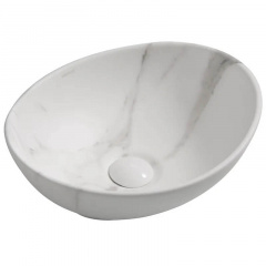 Раковина накладна Mixxus Premium Ellipse-0108 Marble 400x330x145 мм (MP6526) Славута