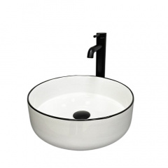 Раковина накладна VBI Prato White Black edge (VBI-011414) Пологи
