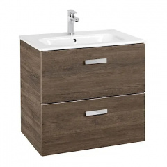 Тумба підвісна Roca Victoria Basic 60.5 см із умивальником кедр (A855854423) Кропива