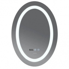 Дзеркало Mixxus Plain MV02-60x80 LED Touch, Anti-fog, димер, рег. яскравості, годинник (MI6933) Белгород-Днестровский