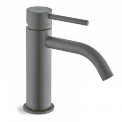 Змішувач для умивальника Paffoni Light низький без донного клапана Mercury Grey сірий (LIG071MG) Сарни
