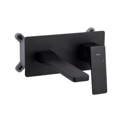 Змішувач для раковини Qtap Gemini прихованого монтажу Black Matt (QTGEM273BLM45694) Київ