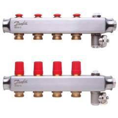 Колектор Danfoss SSM на 4 контура без ротаметрів (088U0804) Київ