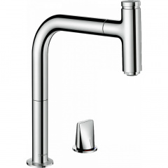 Змішувач для кухні Hansgrohe Metris Select M71 з висувним виливом Ладан