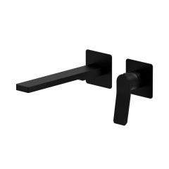 Змішувач для умивальника Paffoni Tilt настінний, вилив 240 мм чорний матовий (TI106NO70) Надворная
