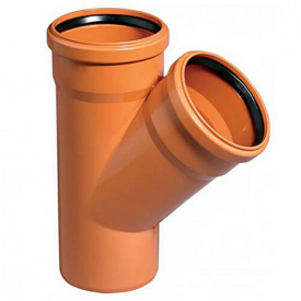 Редукційний трійник для зовнішньої каналізації REDI 200x160 45° ПВХ