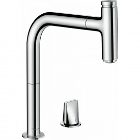 Змішувач для кухні Hansgrohe Metris Select M71 з висувним виливом