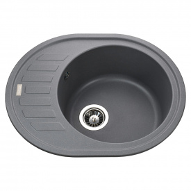 Гранітна мийка Globus Lux ARNO 620х500-А0003, сірий металік