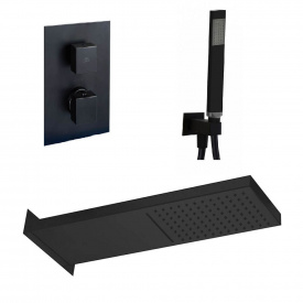 Душова система Paffoni CASCADE з термостатом чорний (KIT CASCADE099NO)