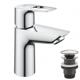 Змішувач для раковини Grohe BauLoop New S-Size + нажимний донний клапан