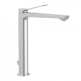 Змішувач для умивальника Paffoni Tilt високий з донним клапаном сталь (TI085ST)