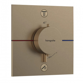 Змішувач для душу Hansgrohe ShowerSelect Comfort E з термостатом на 2 споживача шліфована бронза (15572140)