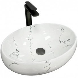 Раковина VBI Veneto Marmo Glossy білий VBI-012807