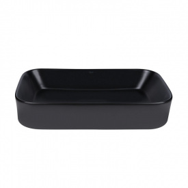 Раковина-чаша накладна Qtap Scorpio 550х390х120 чорний матовий (QT14112243MBN)