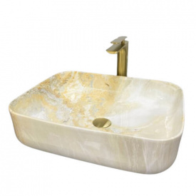 Раковина накладна VBI Palermo Marble yellow (VBI-012309)