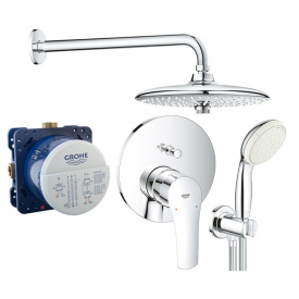 Душова система прихованого монтажу зі змішувачем Grohe Grohtherm SmartControl 260 мм, хром (UA34614SC4)