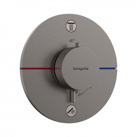 Термостат прихованого монтажу Hansgrohe ShowerSelect Comfort S 2 функції, матовий чорний хром (15554340)