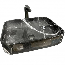 Раковина накладна VBI Palermo сірий камінь VBI-012304