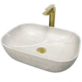 Раковина накладна VBI Ravenna cірий камінь мат VBI-011216