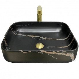 Раковина накладна VBI Palermo чорний камінь мат VBI-012306