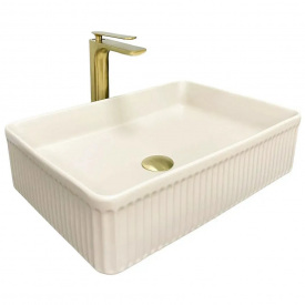 Раковина накладна VBI Brescia бежевий мат VBI-013902