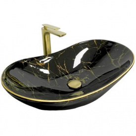 Раковина VBI Turin Marble Glossy чорний VBI-011505