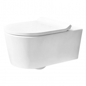Унітаз підвісний з кришкою Hansgrohe EluPura S 540 безободковий із сидінням Soft Close білий (60193450+60148450)