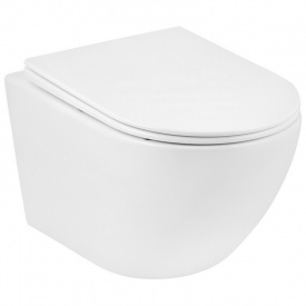 Унітаз підвісний Kroner Harz WHI523632 Rimless з сидінням (KH523632WHIR)