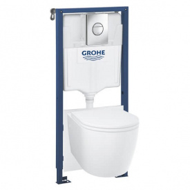 Інсталяція для унітазу 5 в 1 Grohe Solido Start Round Ceramic з клавішею Sail (103846SH00)